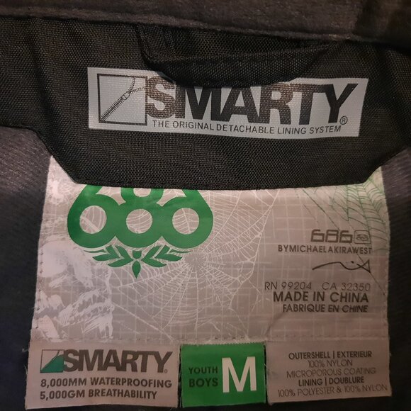 686 boys Smarty Snow Ski/Snowborading Pants Size M - Picture 11 of 13